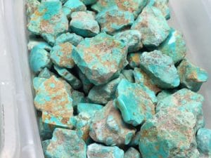 tucson bead show  turquoise rough stones