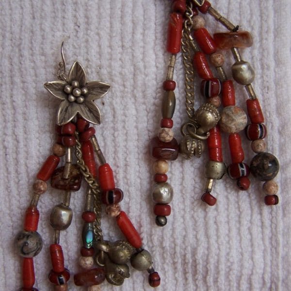 E272 "Gypsy dangles with sterling flower"